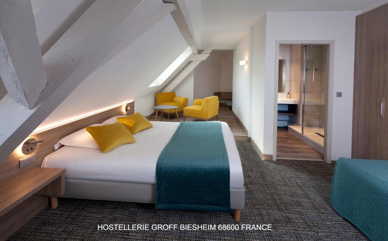 Aux Deux Clefs Hostellerie Groff Biesheim Exterior foto