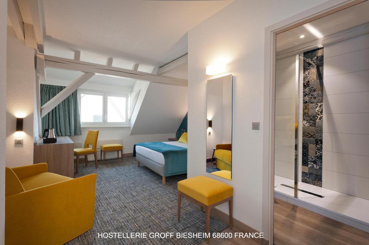 Aux Deux Clefs Hostellerie Groff Biesheim Exterior foto