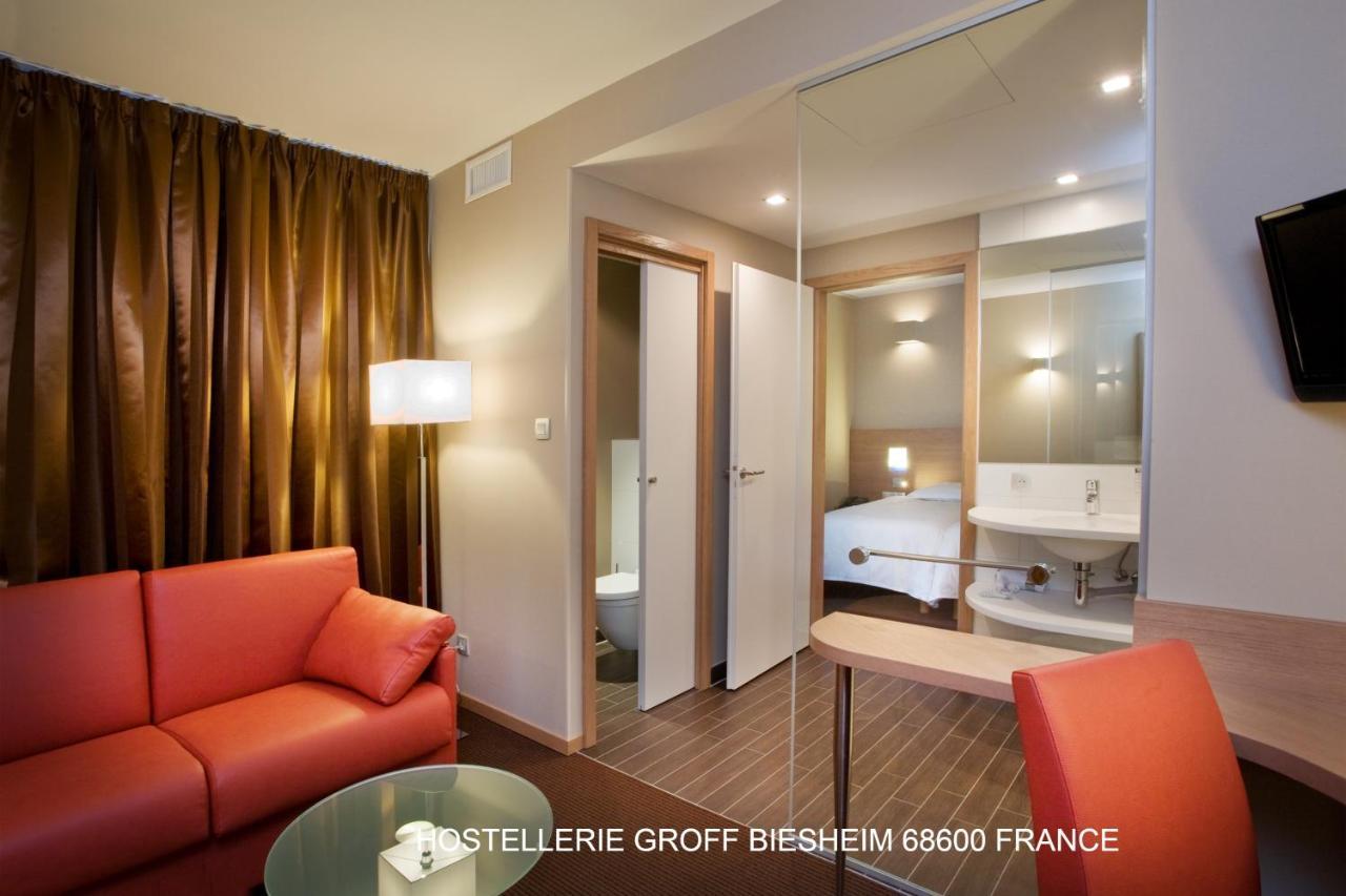 Aux Deux Clefs Hostellerie Groff Biesheim Exterior foto